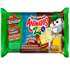 BISC RECH ANIMADOS QUADRADO 40G CHOC