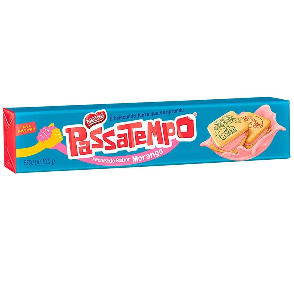BISC RECH PASSATEMPO 130G MORANGO