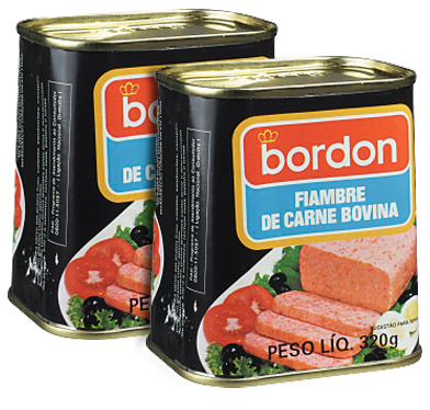 CARNE BORDON FIAMBRE LT QUADRADA 320G