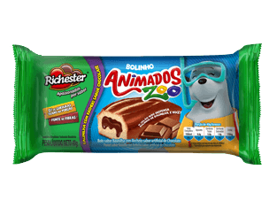 BOLINHO RICH ANIMADOS ZOO BAU/CHOC 40G