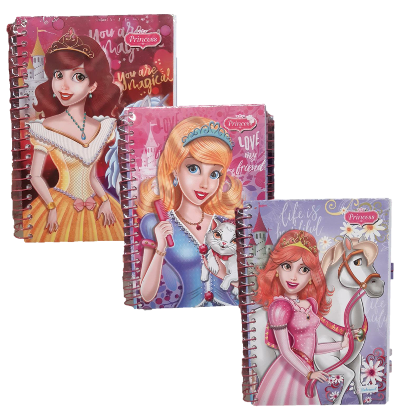 CADERNO C/192FLS C.DURA PRINCESS