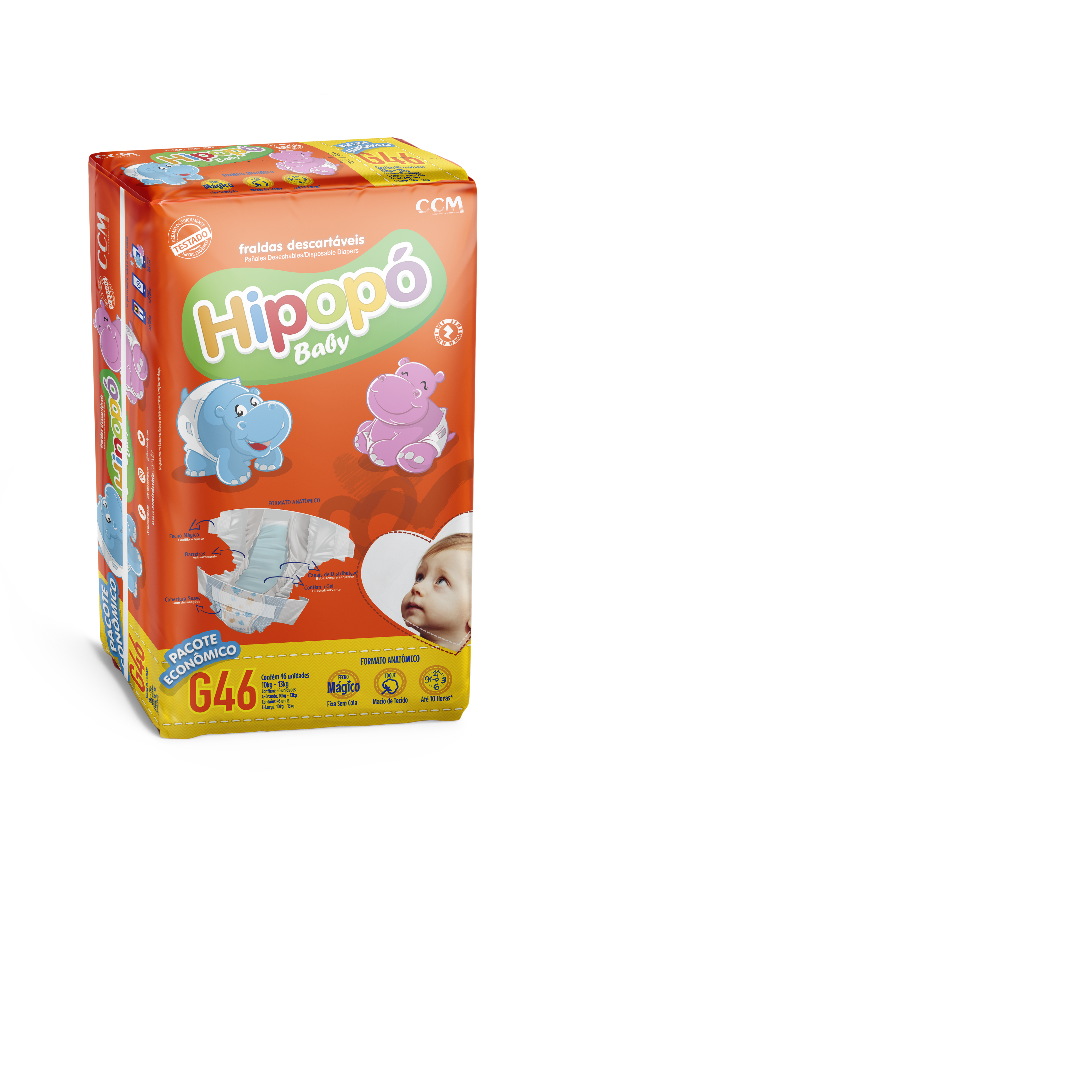 FRALDA DESC.HIPOPO ECON G C/46