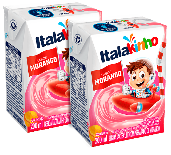 BEBIDA LACTEA ITALAKINHO MORANGO 200ML