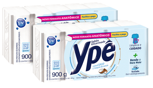 SABAO EM BARRA YPE COCO/AVEIA 5X160G