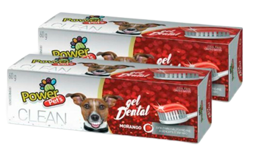 GEL DENTAL MORANGO POWERPETS 60G