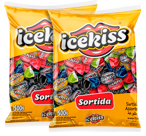 BALA DURA ICEKISS SORTIDA 500G