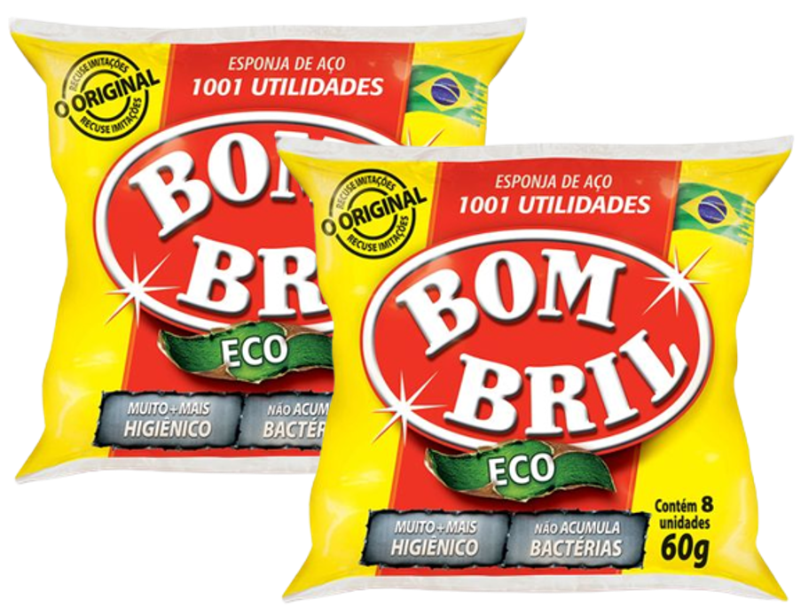 ESPONJA DE ACO BOMBRIL C/8