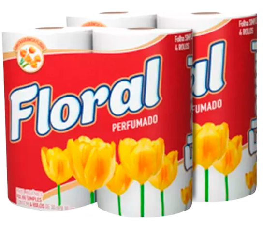 PAPEL HIG.FLORAL 4X30M PERFUMADO