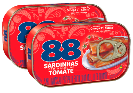 SARDINHA 88 AO MOLHO TOMATE 125G