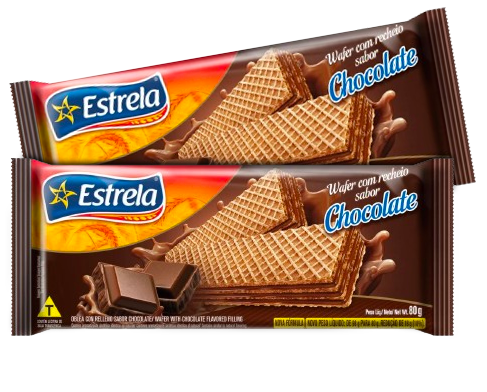 BISC WAFER ESTRELA 80G CHOCOLATE