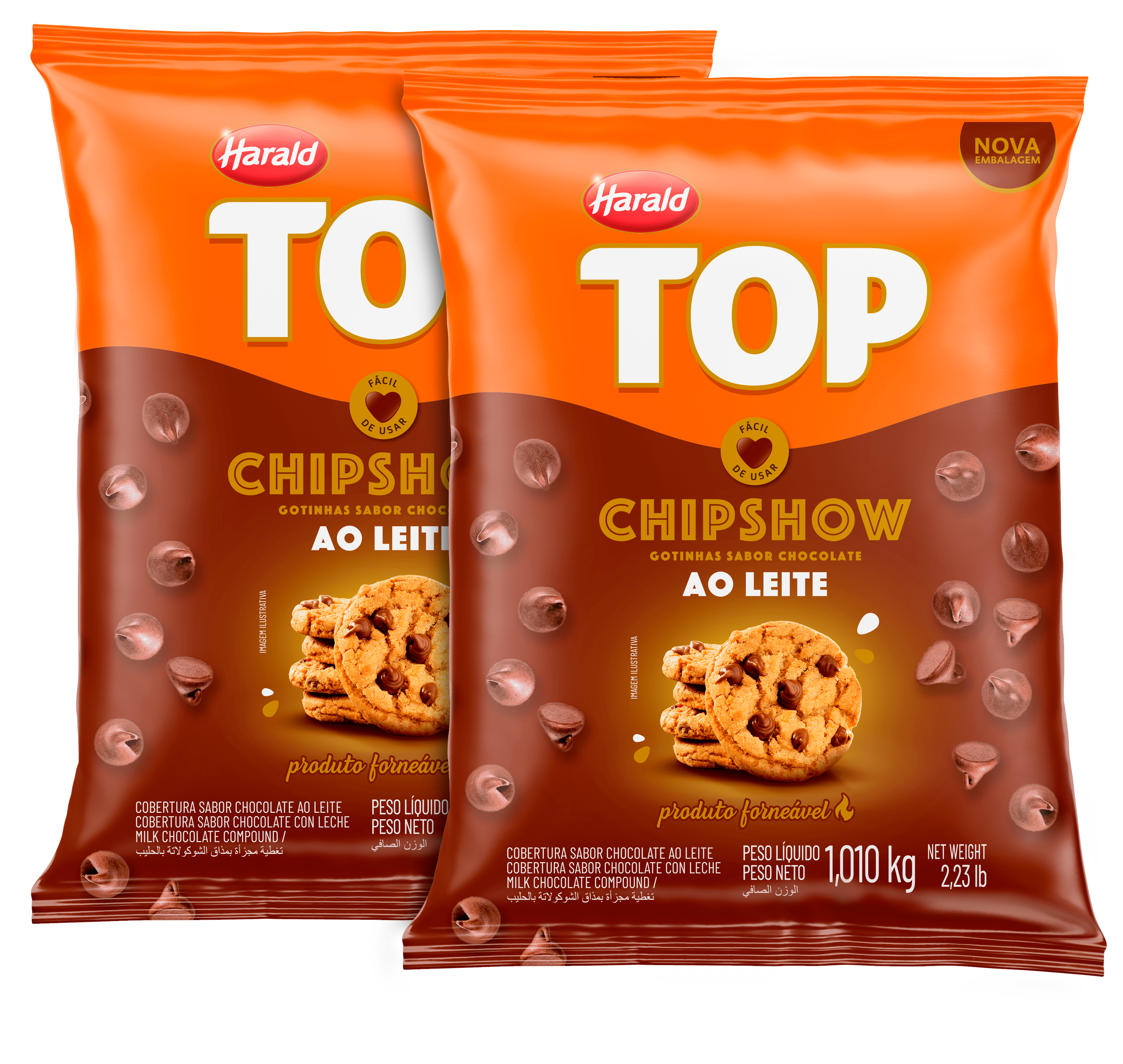 CHOC GOTAS HARALD CHIPS AO LEITE 1KG