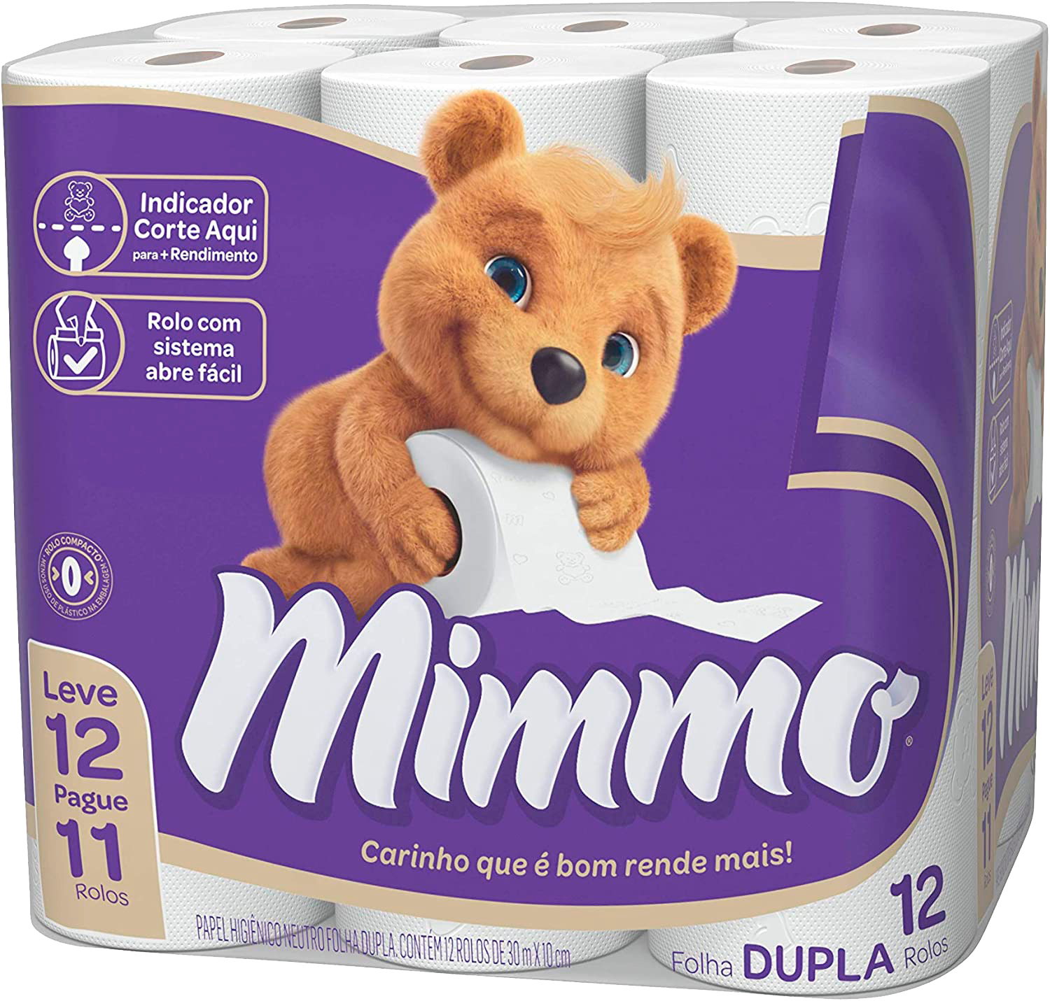 PAPEL HIG.MIMMO FOL/DUP 12X30M NEUTRO