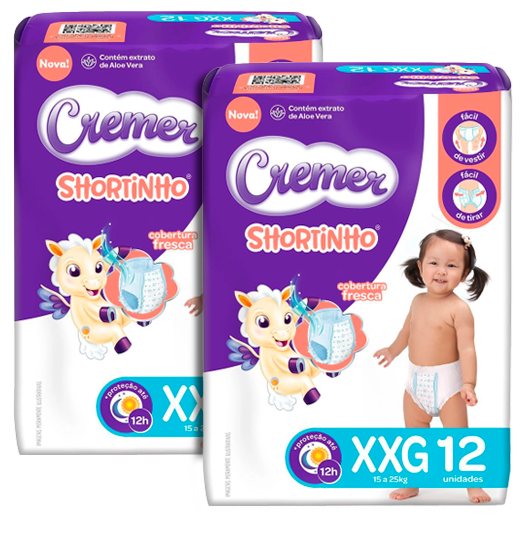 FRALDA DESC.CREMER SHORT JUMBIN XXG C/12