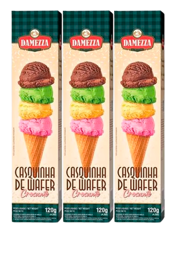 CASQUINHA WAFER DAMEZZA 120G CROCANTE