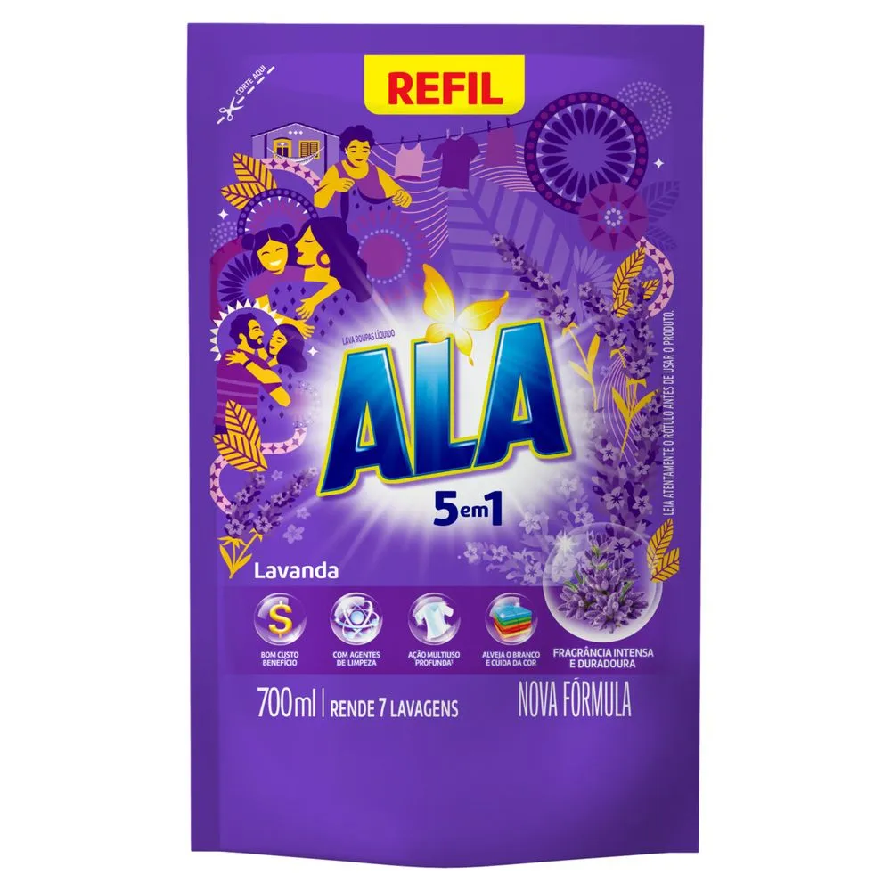 LAVA R.LIQ.ALA 700ML LAVANDA REFIL