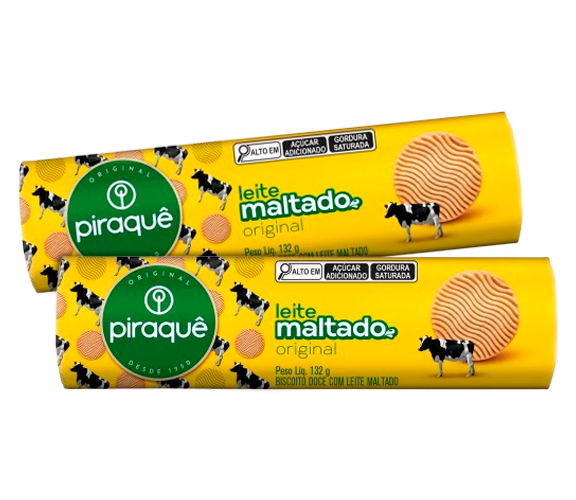 BISC PIRAQUE LEITE MALTADO 132G