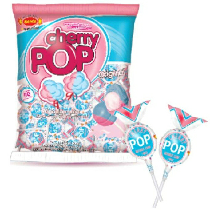 PIRULITO CHERRY POP ALGODAO DOCE C/50