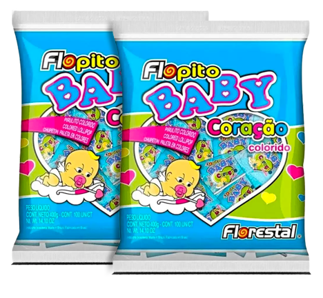 PIRULITO FLOPITO BABY COR.COLORIDO 200G