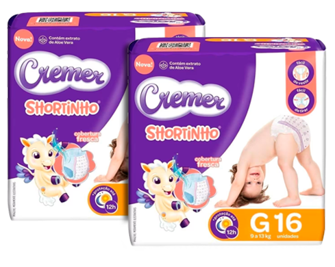 FRALDA DESC.CREMER SHORT JUMBIN G C/16