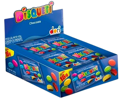 DISQUETI DORI CHOC CONFEITADO 18G