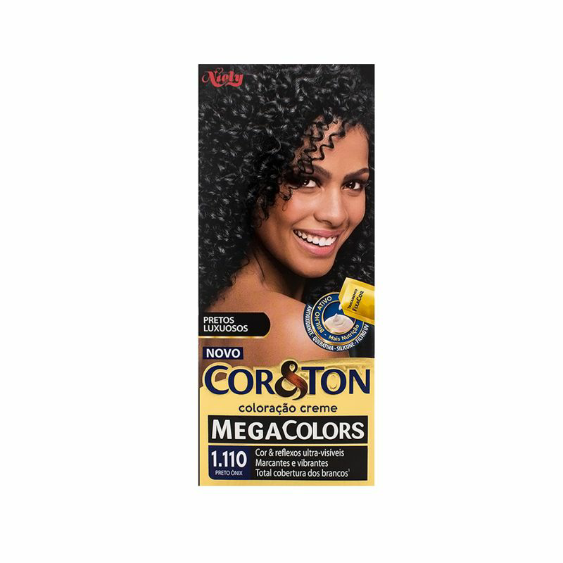 TINTA CORTON MEGACOLORS 1.110 PRETO ONIX