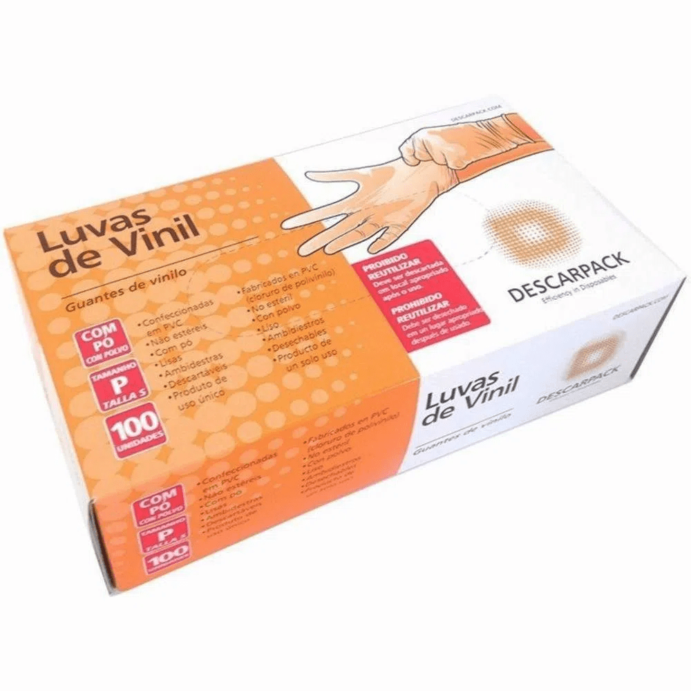 LUVA VINIL INOVEN C/PO TAM/PP C/100