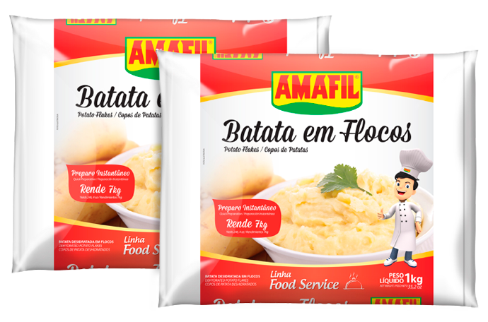 PURE DE BATATA EM FLOCOS AMAFIL 1KG