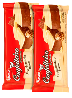 CHOC BARRA CONF.HARALD BRANCO 1KG