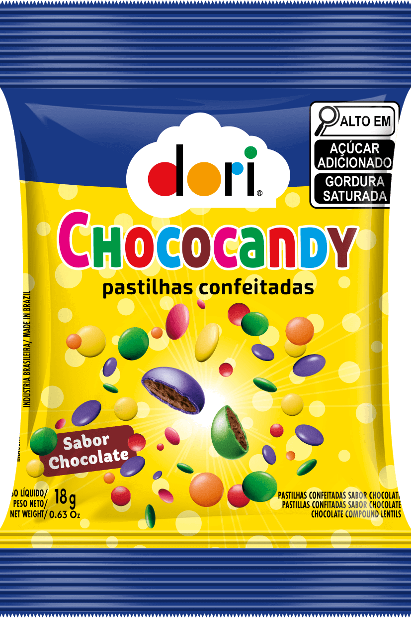 PASTILHAS CONFEITADAS CHOCOCANDY 18G