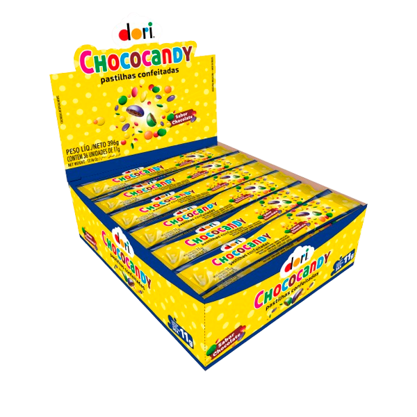 PASTILHAS CONFEITADAS CHOCOCANDY 36X11G