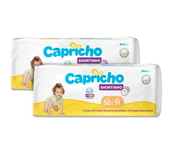 FRALDA DESC.CAPRICHO SHORT HIPE G C/50
