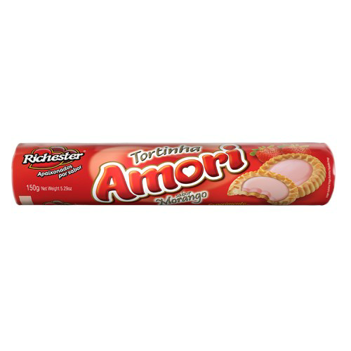BISC AMORI TORTINHAS MORANGO 140G
