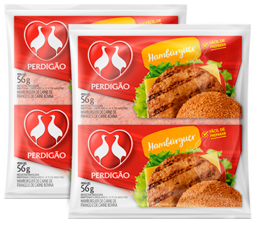 HAMBURGUER PERDIGAO AVE/BOVINO 56G