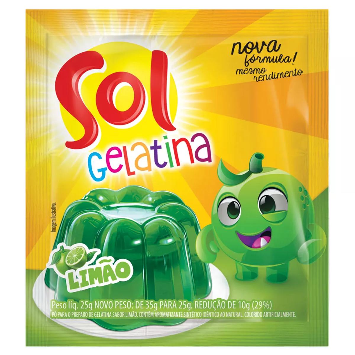 GELATINA SOL DE LIMAO 25G
