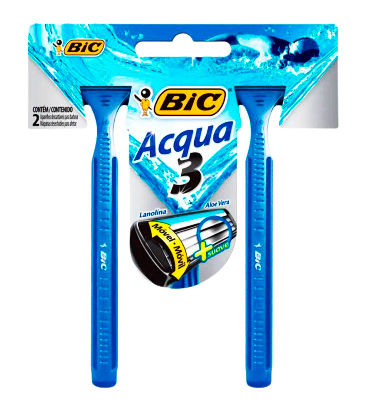 APARELHO BIC-3 ACQUA AZUL C/2