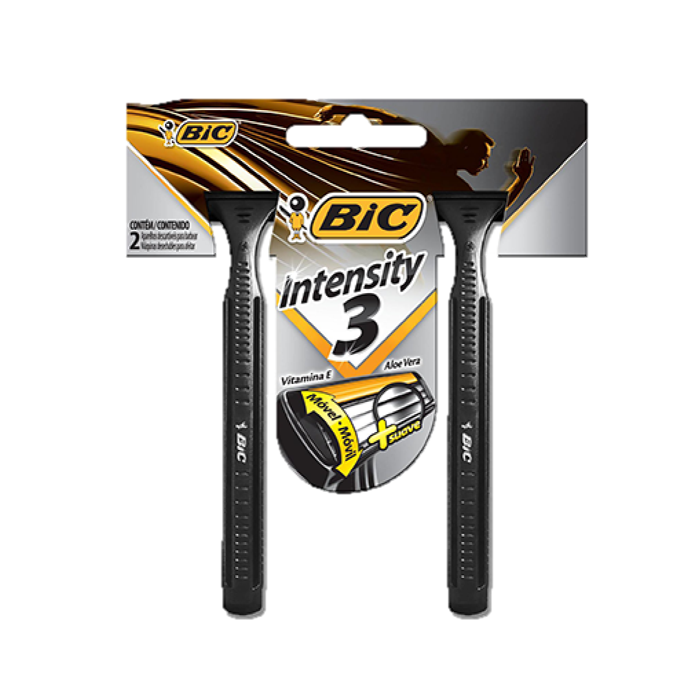 APARELHO BIC-3 INTENSE PRETO C/2