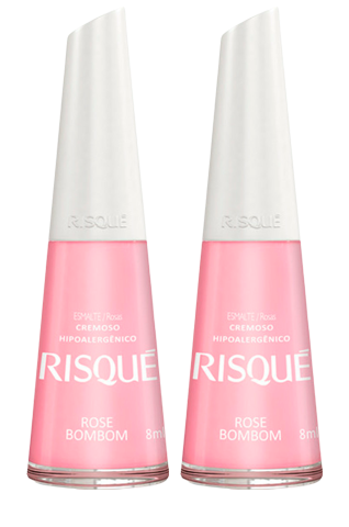ESMALTE RISQUE CREM ROSE BOMBOM 8ML