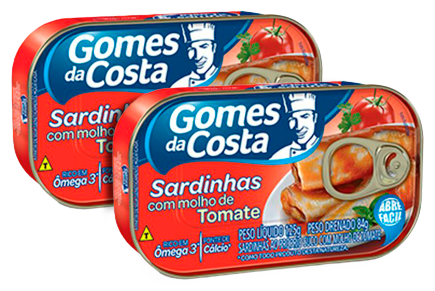 SARDINHA GOMES DA COSTA AO MOLHO 125G