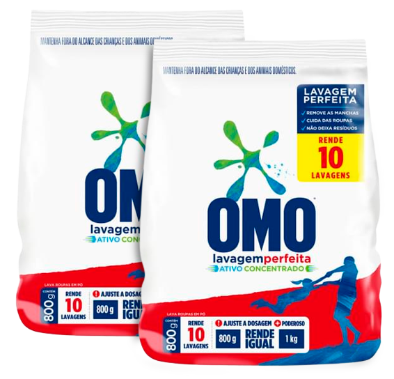 SABAO EM PO OMO 800G LAVAGEM PERFE SCH