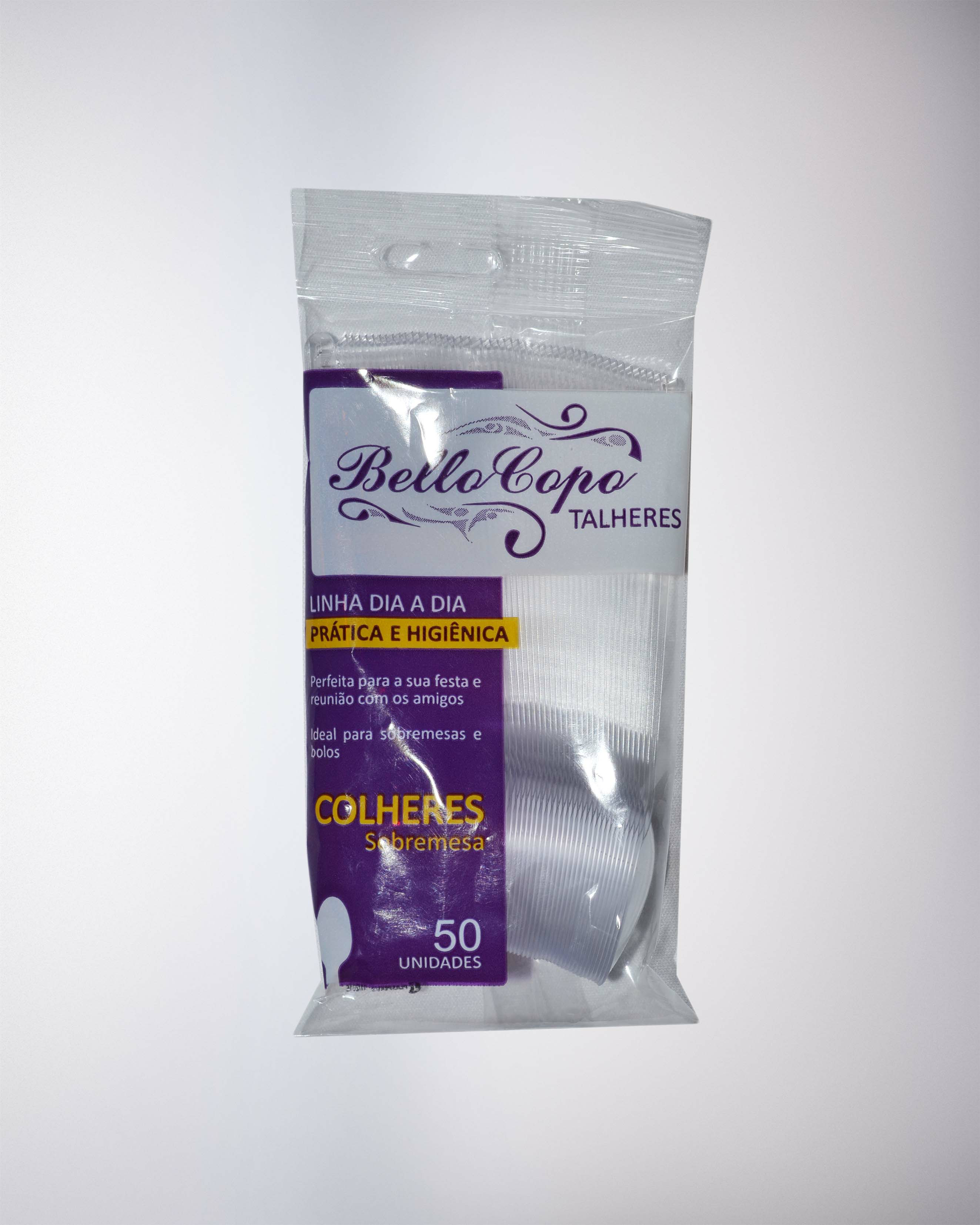 COLHER P/SOBREM BELLO COPO BRANCA C/50UN