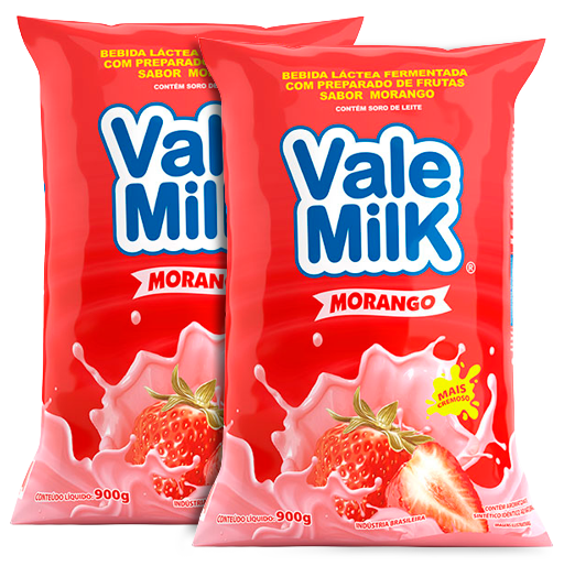 BEBIDA LACTEA VALE MILK MORANGO 900G