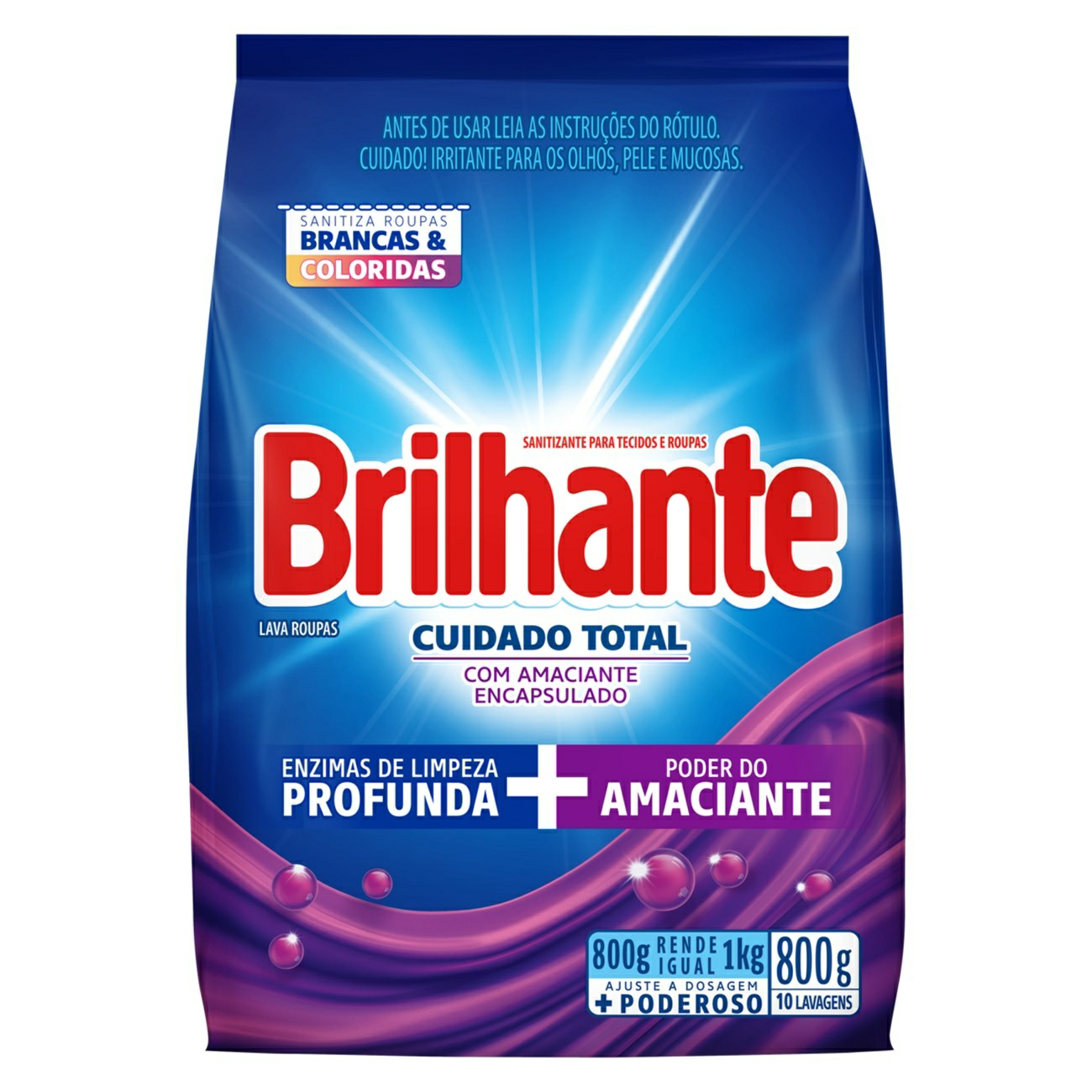 SABAO EM PO BRILHANTE 800G LILAS CUID T.