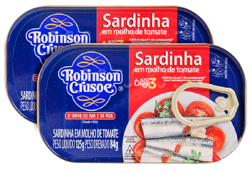 SARDINHA ROBINSON CRUSOE AO MOLHO 125G