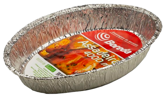 ASSADEIRA OVAL ALUMINIO 4L
